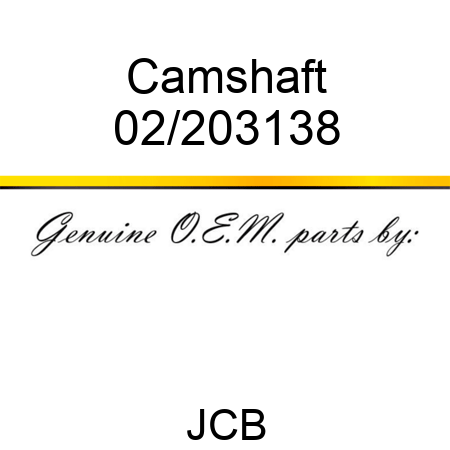 Camshaft 02/203138