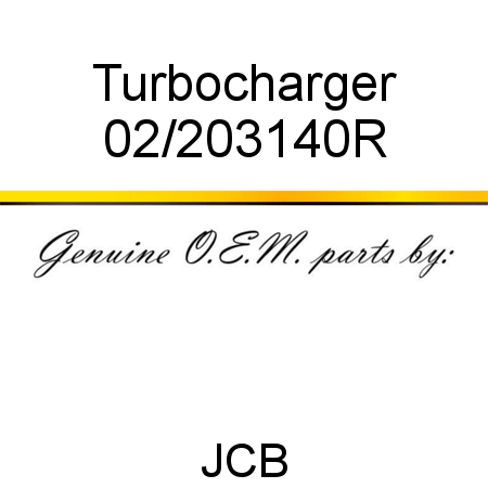 Turbocharger 02/203140R