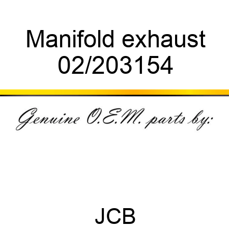 Manifold exhaust 02/203154