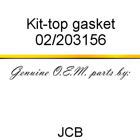 Kit-top gasket 02/203156