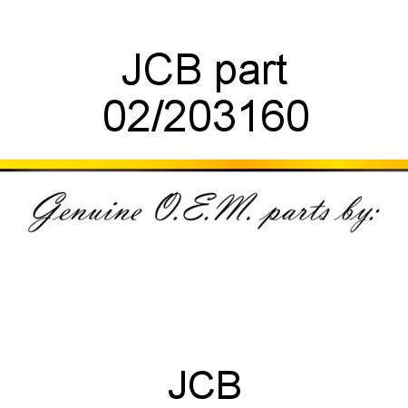 JCB part 02/203160