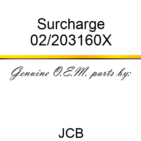 Surcharge 02/203160X