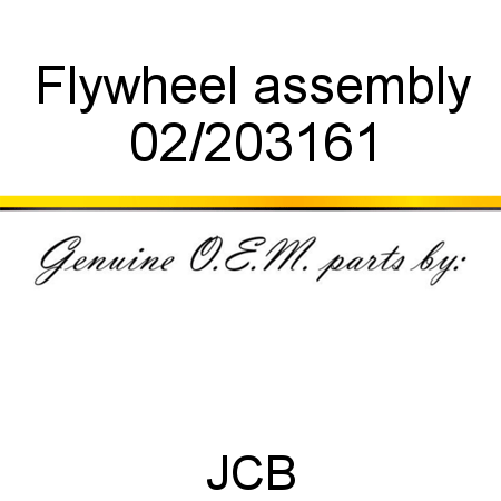Flywheel, assembly 02/203161