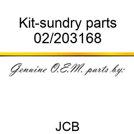 Kit-sundry parts 02/203168