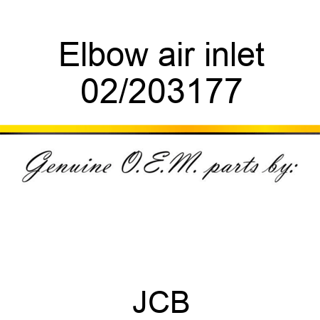 Elbow air inlet 02/203177