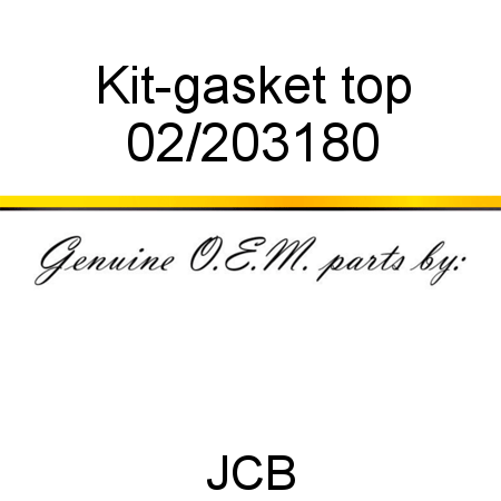 Kit-gasket, top 02/203180