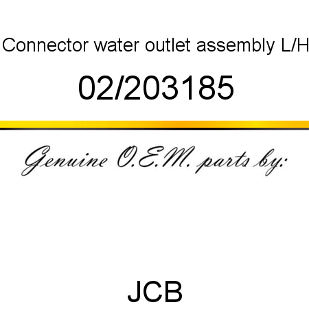 Connector, water outlet, assembly L/H 02/203185