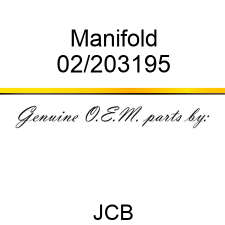 Manifold 02/203195