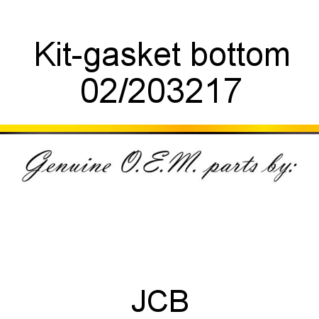 Kit-gasket, bottom 02/203217