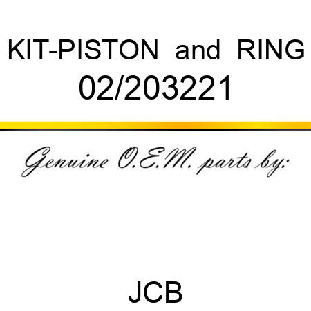 KIT-PISTON & RING 02/203221