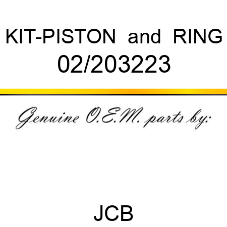 KIT-PISTON & RING 02/203223