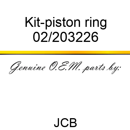 Kit-piston ring 02/203226