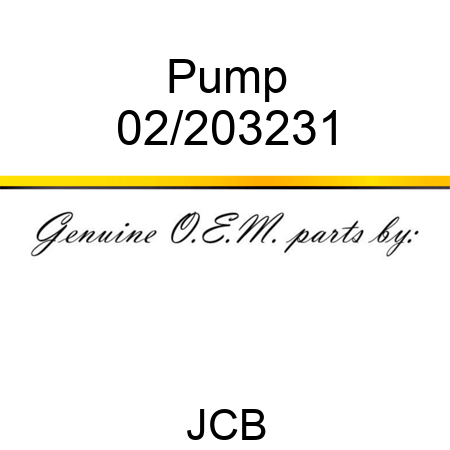 Pump 02/203231