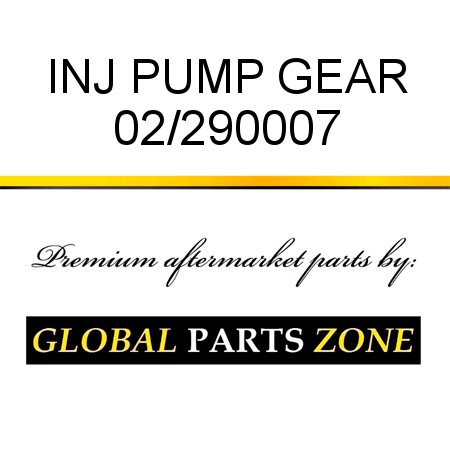 INJ PUMP GEAR 02/290007