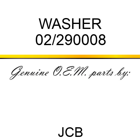 WASHER 02/290008