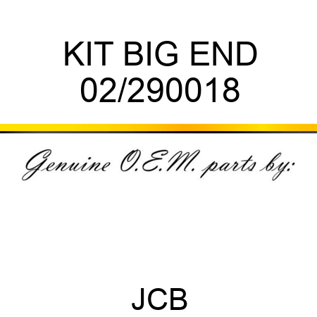 KIT BIG END 02/290018