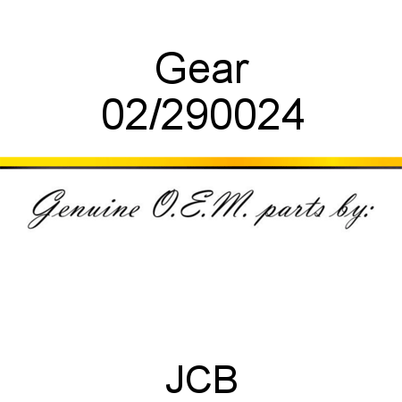 Gear 02/290024