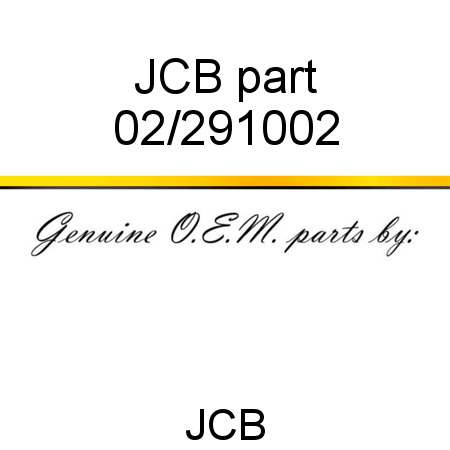 JCB part 02/291002