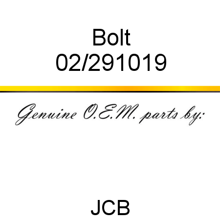 Bolt 02/291019