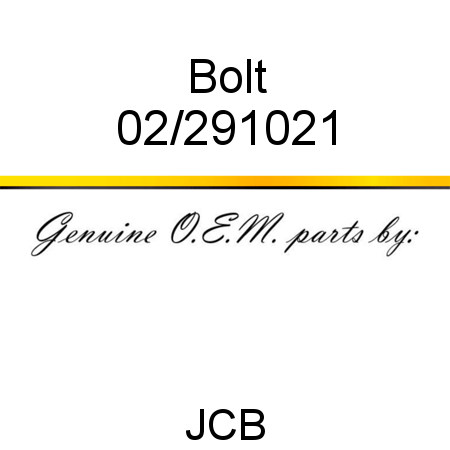 Bolt 02/291021