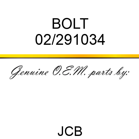 BOLT 02/291034