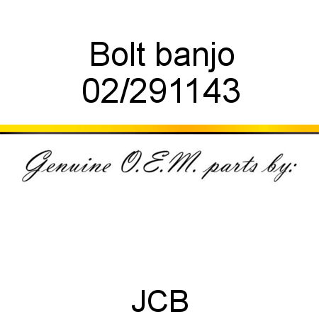Bolt, banjo 02/291143