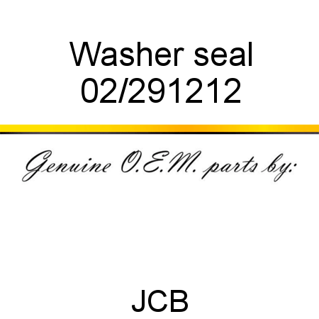 Washer, seal 02/291212