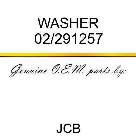 WASHER 02/291257