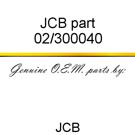 JCB part 02/300040