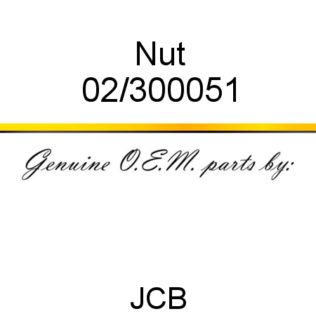 Nut 02/300051