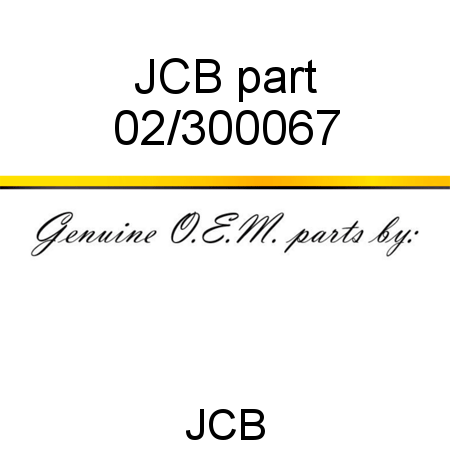 JCB part 02/300067