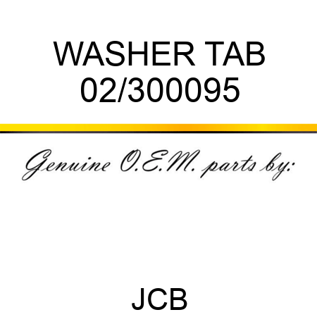 WASHER TAB 02/300095