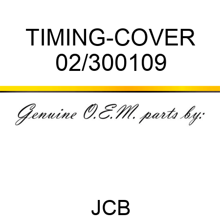 TIMING-COVER 02/300109