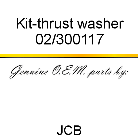Kit-thrust washer 02/300117