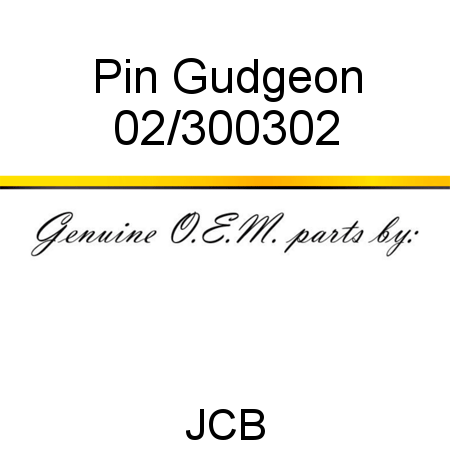 Pin, Gudgeon 02/300302