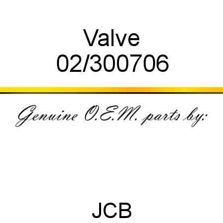 Valve 02/300706