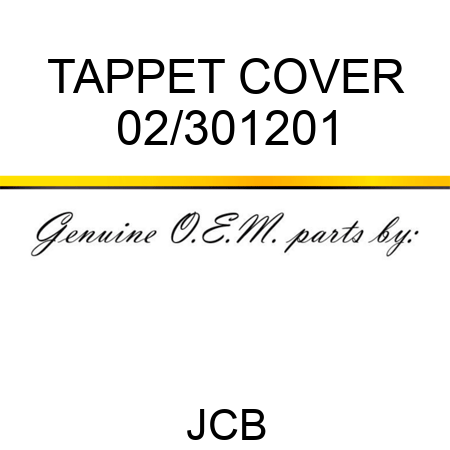 TAPPET COVER 02/301201