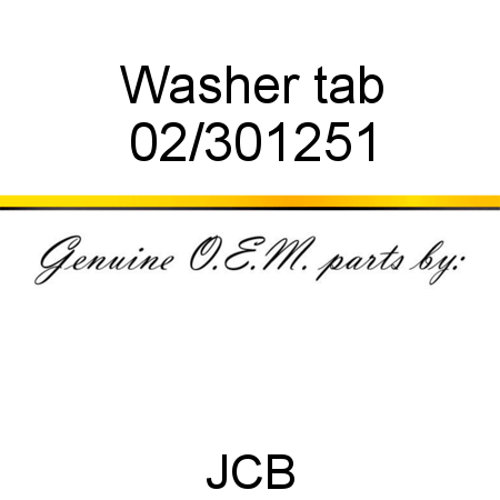 Washer, tab 02/301251