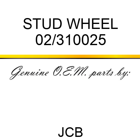 STUD WHEEL 02/310025