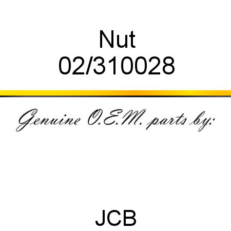 Nut 02/310028