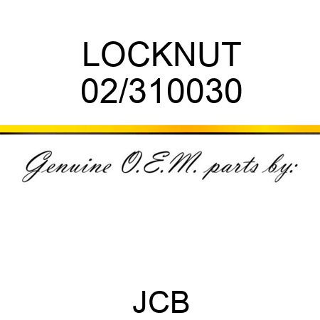 LOCKNUT 02/310030