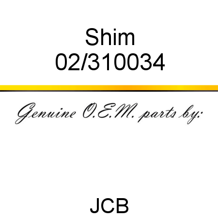 Shim 02/310034