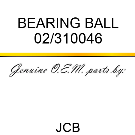 BEARING BALL 02/310046