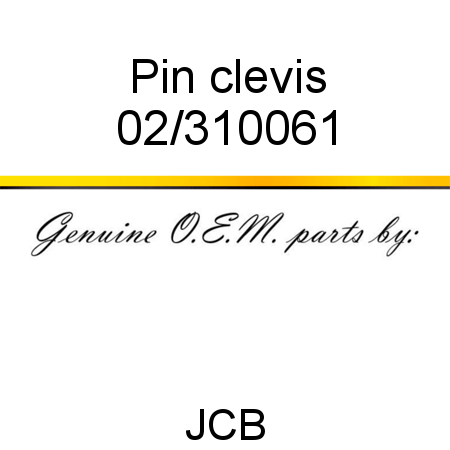 Pin, clevis 02/310061