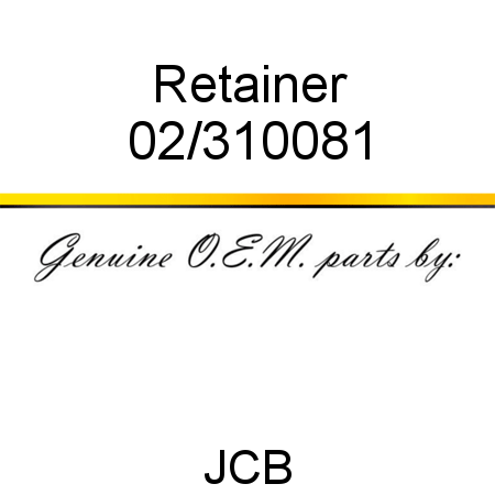 Retainer 02/310081