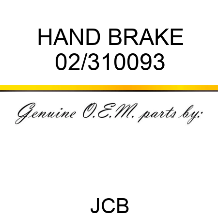 HAND BRAKE 02/310093