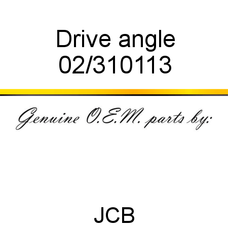 Drive, angle 02/310113