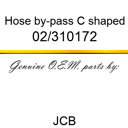 Hose, by-pass, C shaped 02/310172