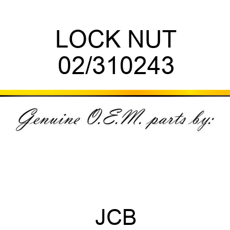 LOCK NUT 02/310243
