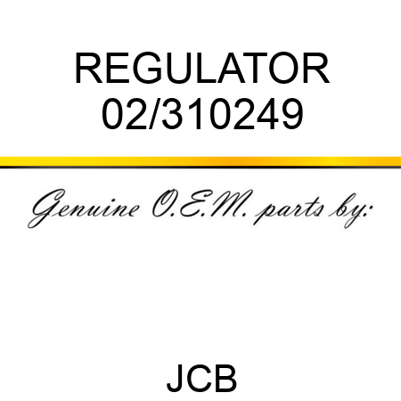 REGULATOR 02/310249